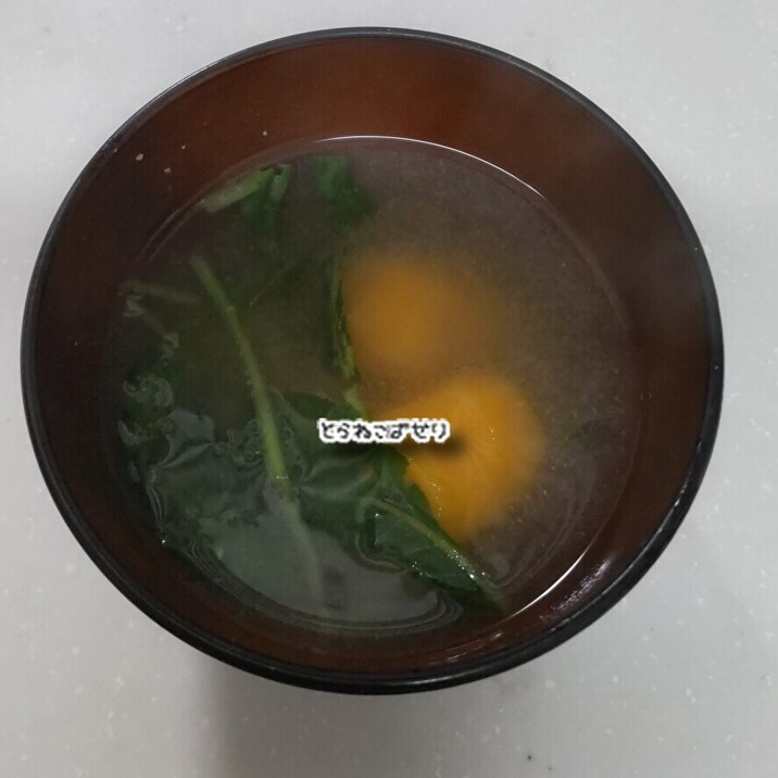 じゃがいもと小松菜の味噌汁
